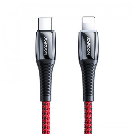 Кабел за зареждане и данни JOYROOM USB Type C към Lightning с бързо зареждане 1.2m (S-1224K2) червен