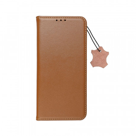 Калъф тип книга от естествена кожа FORCELL Smart Pro - Samsung Galaxy S23 кафяв