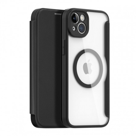 Калъф тип книга с прозрачен гръб DUX DUCIS Skin X Pro MagSafe - iPhone 14 Plus черен