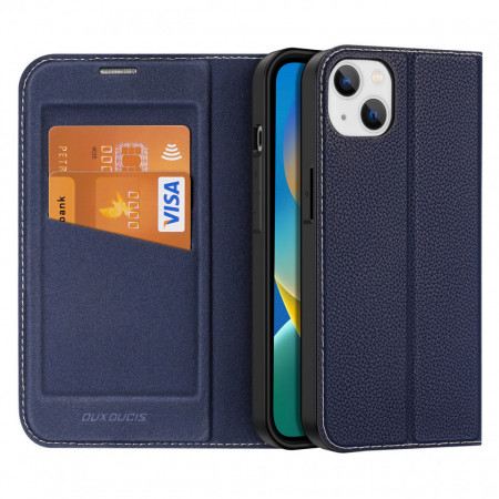 Калъф тип книга DUX DUCIS Skin X2 - iPhone 14 Plus син