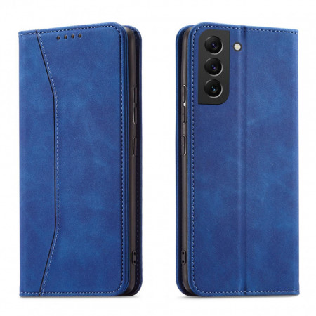 Калъф тип книга Magnet Fancy - Samsung Galaxy S22+ син