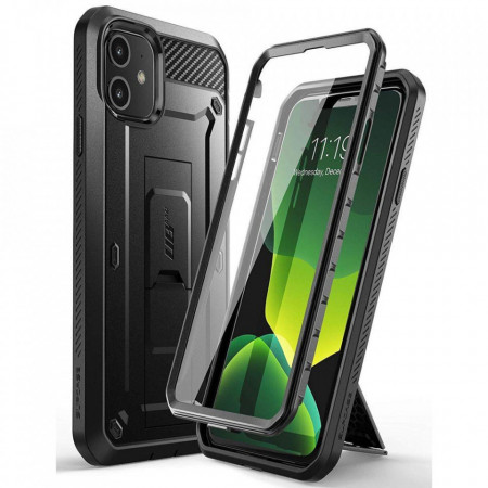 Калъф 360° със стойка и клипс SUPCASE Unicorn Beetle Pro - iPhone 11 черен - Img 1
