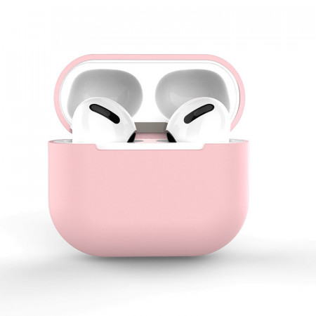 Мек силиконов калъф (дизайн C) - AirPods 1 / 2 розов