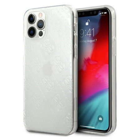 Оригинален гръб GUESS 4G 3D Pattern GUHCP12M3D4GTR - iPhone 12 / 12 Pro прозрачен