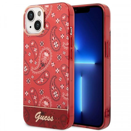 Оригинален гръб GUESS Bandana Paisley GUHCP14MHGBNHR - iPhone 14 Plus червен