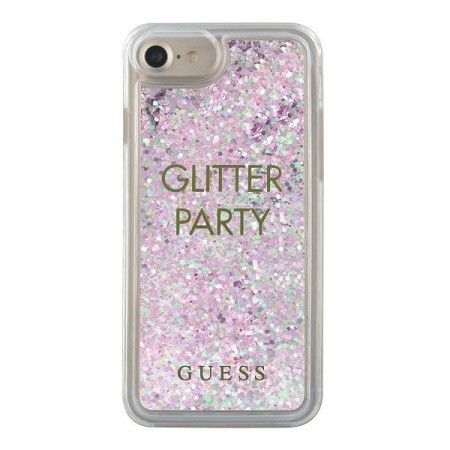 Оригинален гръб GUESS Liquid Glitter Party GUHCP7GLUQPU - iPhone 6 / 7 / 8 / SE (2nd gen) / SE (3rd gen) лилав