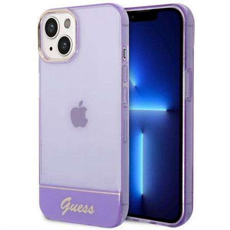Оригинален гръб GUESS Translucent GUHCP14MHGCOU - iPhone 14 Plus лилав