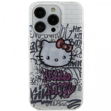 Оригинален гръб Hello Kitty IML Kitty - Bricks Graffiti - iPhone 15 бял