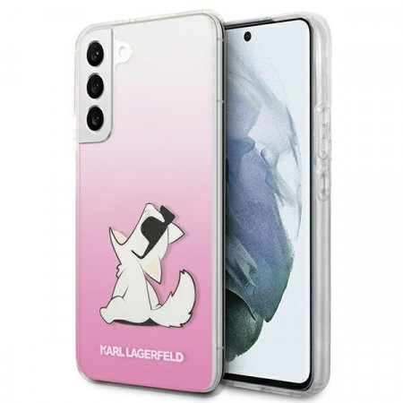 Оригинален гръб KARL LAGERFELD Choupette Eat KLHCS22MCFNRCPI - Samsung Galaxy S22+ розов