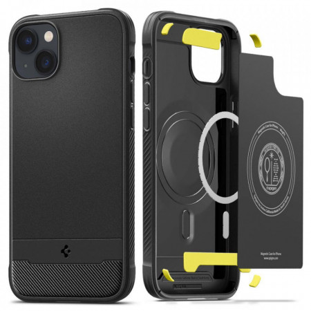 Оригинален гръб SPIGEN Rugged Armor MagSafe - iPhone 14 Plus черен мат