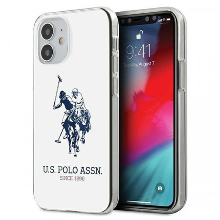 Оригинален гръб US POLO Shiny Big Logo USHCP12STPUHRWH - iPhone 12 mini бял