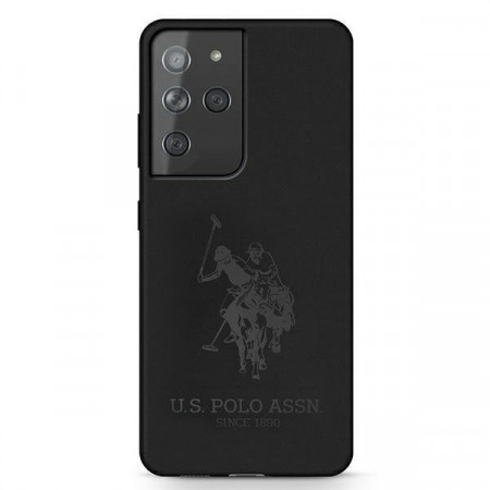 Оригинален гръб US POLO Silicone - Tone USHCS21LSLHRTBK - Samsung Galaxy S21 Ultra 5G черен - Img 1