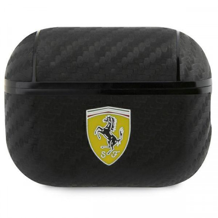 Оригинален калъф за слушалки FERRARI On Track PU Carbon FESAP2CABK - AirPods Pro 2 черен