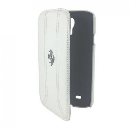 Оригинален калъф тип книга FERRARI Banner FEFFFLBKS4FW - Samsung Galaxy S4 бял
