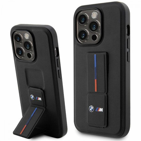 Оригинален твърд гръб BMW Grip Hot Stamp BMHCP14L22GSLK - iPhone 14 Pro черен