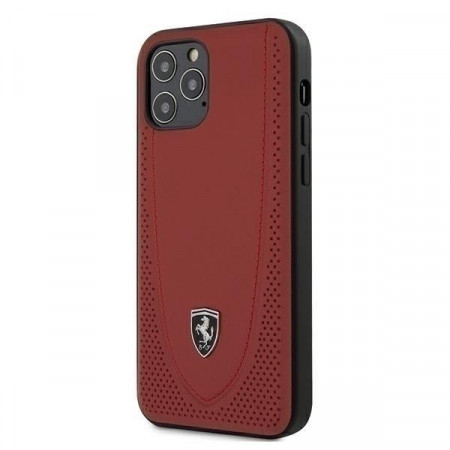 Оригинален твърд гръб FERRARI Off Track Perforated FEOGOHCP12MRE - iPhone 12 / 12 Pro червен