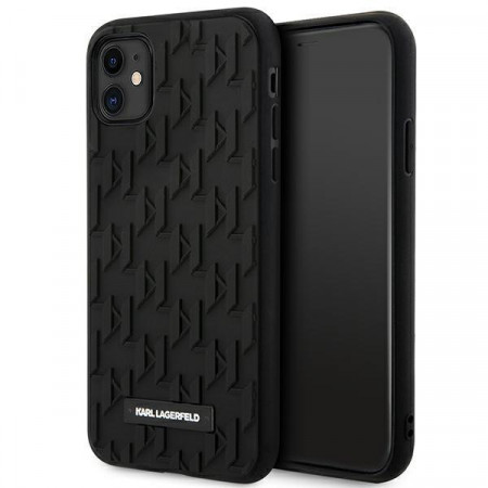 Оригинален твърд гръб KARL LAGERFELD 3D Monogram KLHCN61RUPKLPK - iPhone 11 черен