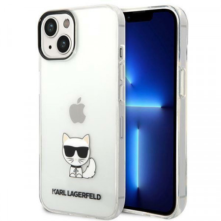 Оригинален твърд гръб KARL LAGERFELD Choupette Body KLHCP14MCTTR - iPhone 14 Plus прозрачен