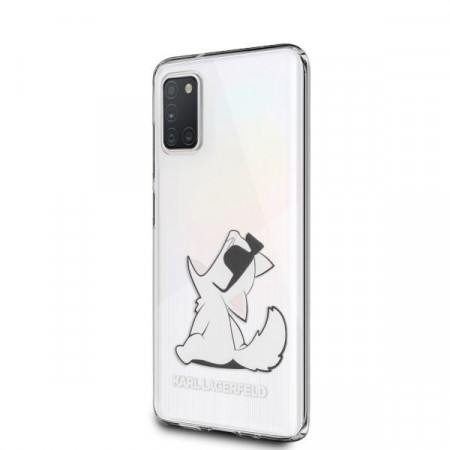 Оригинален твърд гръб KARL LAGERFELD Choupette Fun KLHCA31CFNRC - Samsung Galaxy A31 прозрачен