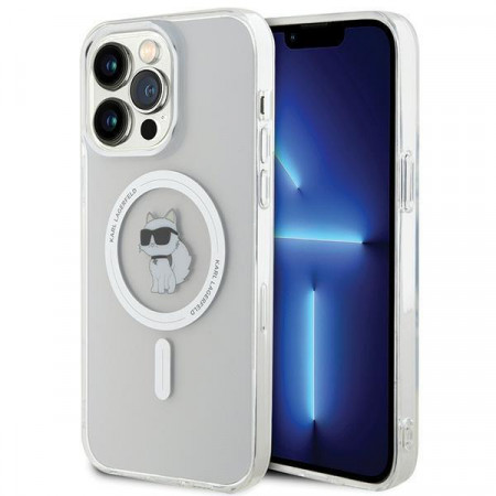 Оригинален твърд гръб KARL LAGERFELD IML Choupette MagSafe - iPhone 15 Pro Max прозрачен