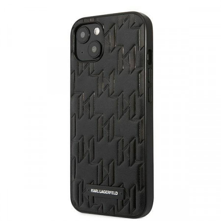 Оригинален твърд гръб KARL LAGERFELD Monogram Plaque KLHCP13SMNMP1K - iPhone 13 mini черен