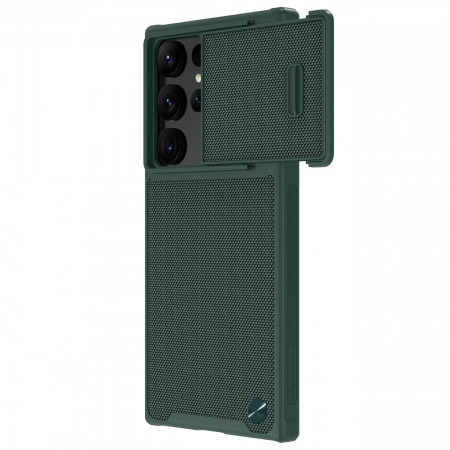 Подсилен гръб с подвижно покритие за камерата NILLKIN Textured S - Samsung Galaxy S22 Ultra зелен