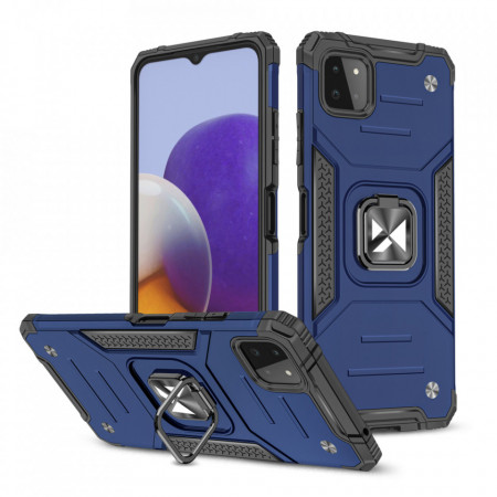 Подсилен гръб WOZINSKY Ring Armor със стойка - Samsung Galaxy A22 син