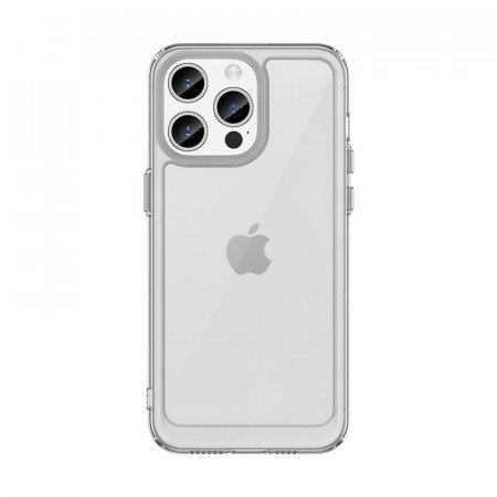 Прозрачен гръб с гел рамка Outer Space - iPhone 15 Pro прозрачен