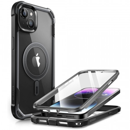 Прозрачен калъф 360° с черна рамка SUPCASE IBLSN ARES MagSafe - iPhone SE (3rd gen) / SE (2nd gen)