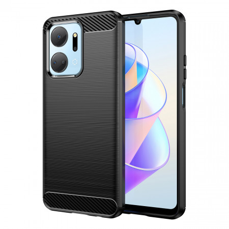 Силиконов гръб Carbon - Honor Play 40 Plus / Honor X7a черен