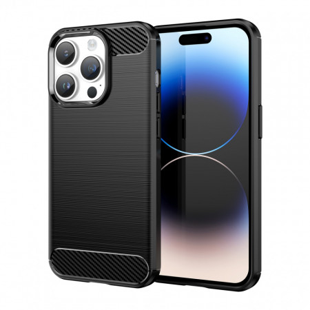 Силиконов гръб Carbon - iPhone 14 Pro Max черен