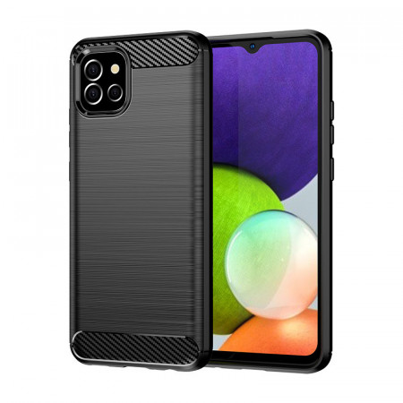 Силиконов гръб Carbon - Samsung Galaxy A03s черен