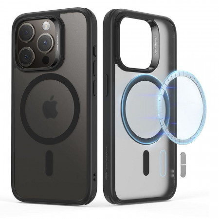 Силиконов гръб ESR Classic Hybrid Halolock MagSafe - iPhone 15 Pro черен мат - Img 1