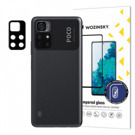 Стъклен протектор за камера с пълно покритие 9H WOZINSKY - Xiaomi Poco M4 Pro 5G / Redmi Note 11s 5G / 11T 5G