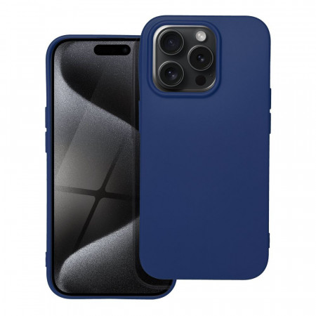 Тънък гел гръб Soft - iPhone 15 Pro тъмносин