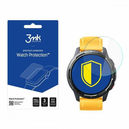 3 бр. гъвкав протектор с пълно покритие 3mk Watch Protection v. Flexible Glass Lite - Xiaomi Mi Watch S1 Active