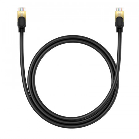 Бърз интернет кабел BASEUS RJ45 cat.8 40Gb/s 1m черен