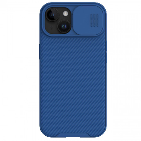 Гръб с подвижно покритие за камерата NILLKIN CamShield Pro с вграден магнит - iPhone 15 Plus син