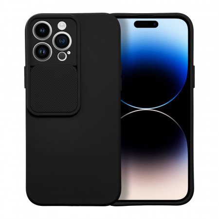 Гръб с подвижно покритие за камерата Slide - iPhone 13 Pro Max черен