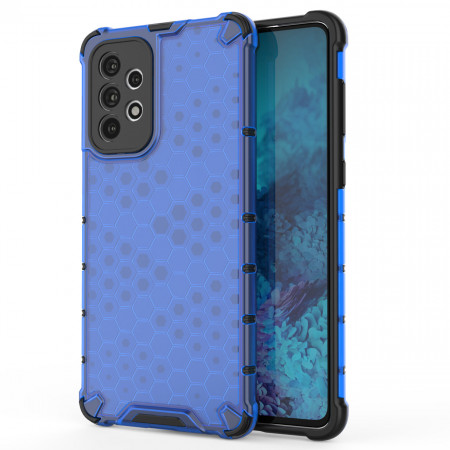 Гръб Honeycomb Armor със силиконов бъмпер - Samsung Galaxy A73 5G син