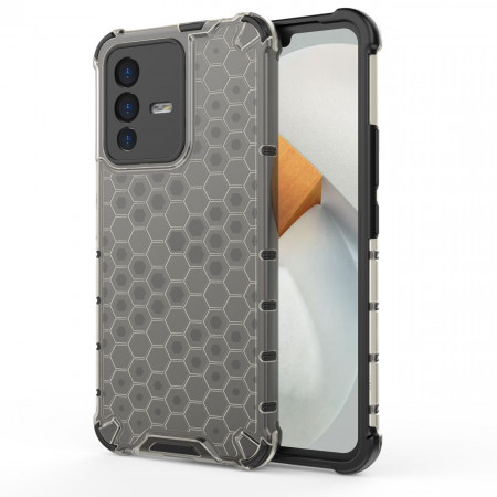 Гръб Honeycomb Armor със силиконов бъмпер - Vivo V23 5G черен