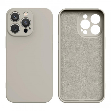 Гръб Silicone - iPhone 14 Plus бежов