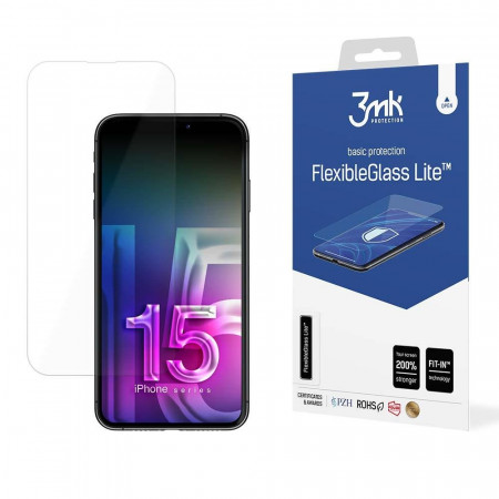 Гъвкав протектор 3mk Flexible Glass Lite - iPhone 15 - Img 1