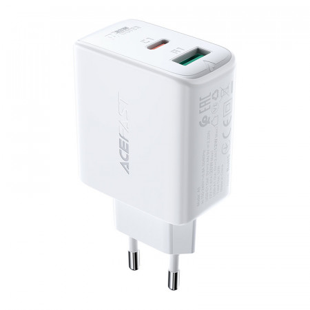 Зарядно за стена ACEFAST 32W USB Type A / USB Type C PPS PD QC3.0 AFC FCP (A5) бяло