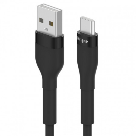 Кабел за зареждане и данни RINGKE USB Type A към USB Type C 480Mb/s 12W 1.2m черен (CB60051RS)