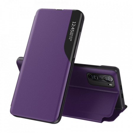 Калъф тип книга от еко кожа Eco - Xiaomi Mi 11i / Mi 11X / Poco F3 / Redmi K40 / K40 Pro / K40 Pro Plus лилав