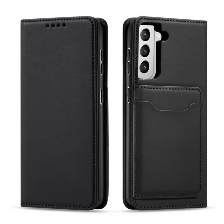 Калъф тип книга с външен джоб Magnet Card - Samsung Galaxy S22+ черен