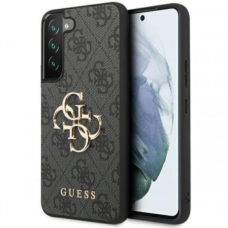 Оригинален гръб GUESS 4G Big Metal Logo GUHCS23S4GMGGR - Samsung Galaxy S23 сив - Img 1