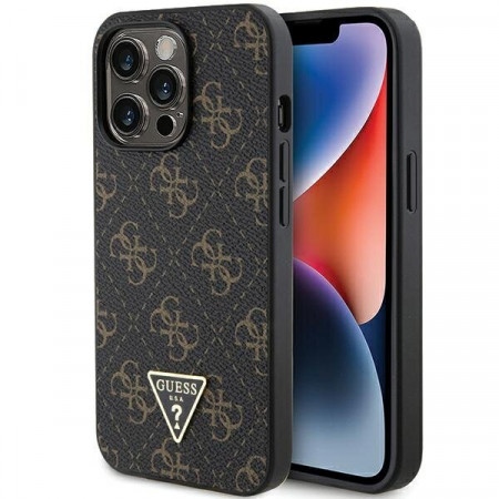 Оригинален гръб GUESS 4G Triangle Metal Logo - iPhone 13 Pro черен