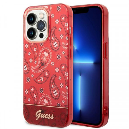 Оригинален гръб GUESS Bandana Paisley GUHCP14XHGBNHR - iPhone 14 Pro Max червен
